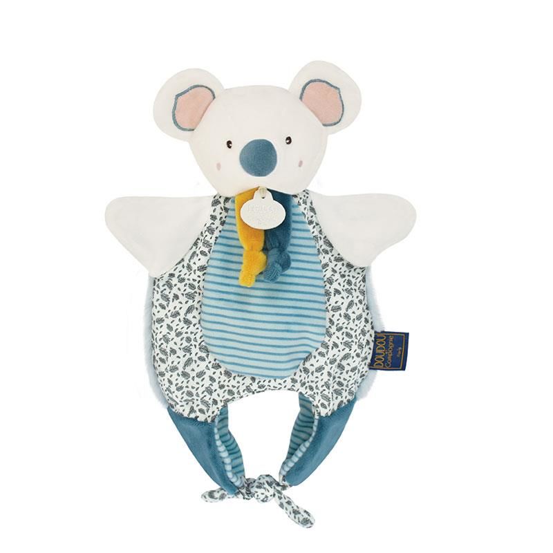  - les petits fûtés - marionnette yoca koala bleu 30 cm 